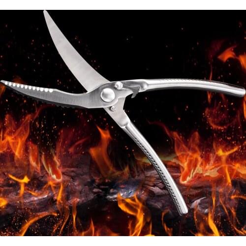Strong Kitchen Scissors KnifeMultifunctional Kitchen Scissors Knives Sharp Stainless Steel Shears Cooking Chicken Bones Tool