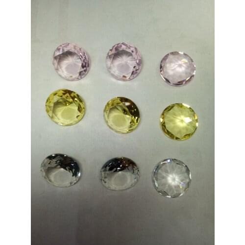 Clearance Good Quality 9piece 20mm~20.5mm 3pcs light Pink 3pcs Light Yellow 3pcs White Color Glass Stone Round Gem Stones Bead