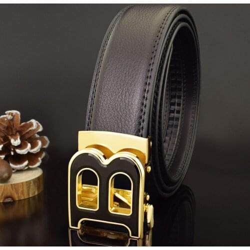 High quality Designer Belts Men Fashion B Letter Luxury Famous Brand Genuine Leather Belt Men Classic Exquisite Waist Strap