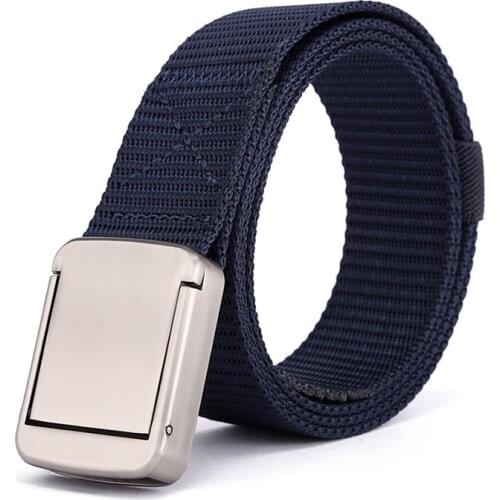 Mens Casual Nylon Belt personality Business nylon Belt quick release Outdoor sports Training Metal buckle Mens Clothing