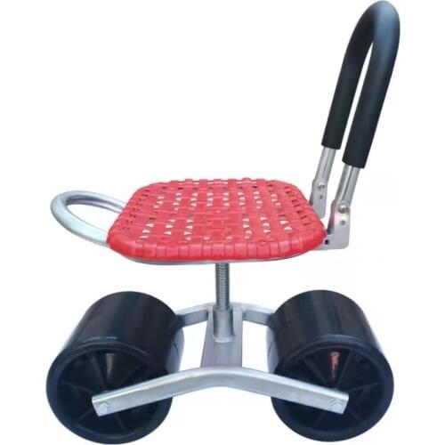 Garden Cart Tool Planting Picking Stool Garden Cart Rolling Work Seat Garden Cart Stool Moving Work Chair 3 /4 Wheels