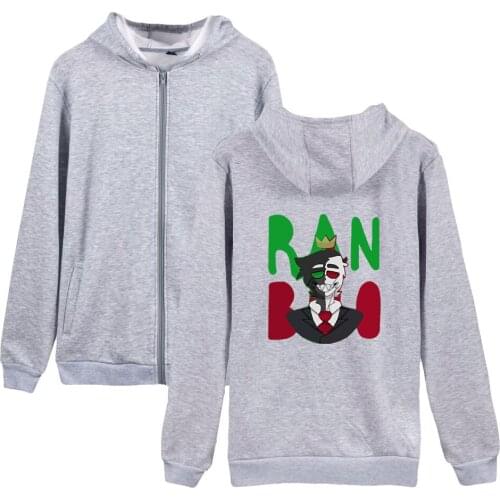 WAWNI Ranboo Zipper Hoodie Fashion Long-sleeved New Casual Zipper Hip Hop Hooded Sweatshirt Coat Retro Top Men Womens Hoodie