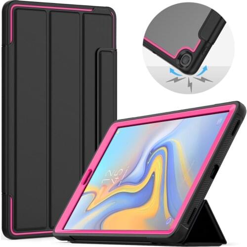 Ultra-thin Smart Protective Case for Samsung Galaxy Tab a 10.1 T510 T515 Case Magnetic Tri-fold Stand Cover for SM-T510 SM-T515