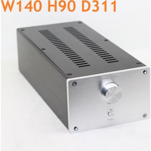 DIY Power Amplifier Chassis Aluminum Preamp Amp Housing DAC Decoder Enclosure Rear Tube Case Volume Control W140 H90 D311