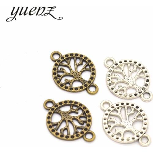 YuenZ 10pcs 2 Colors Antique silver color alloy Metal tree Charms for Jewelry Making Diy Handmade Jewelry 27*19mm Q203