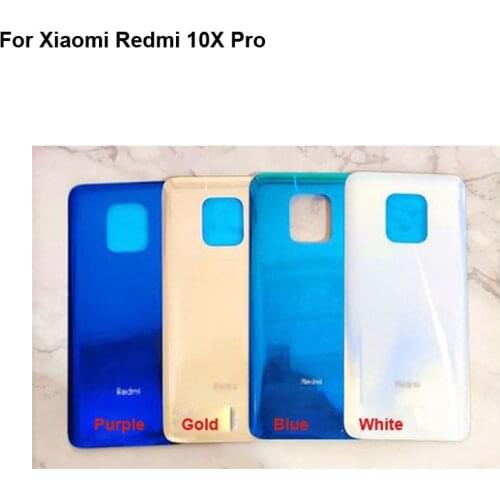 For Xiaomi Redmi 10X Pro Back Battery Cover Rear Door Housing case Rear Glass Repair parts For Xiaomi Redmi 10 X Pro