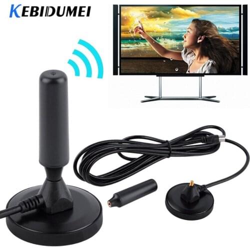 Kebidumei Indoor Gain 30dBi Digital DVB-T/FM Aerial TV Antenna PC for TV HDTV Digital Wireless Television Antennas