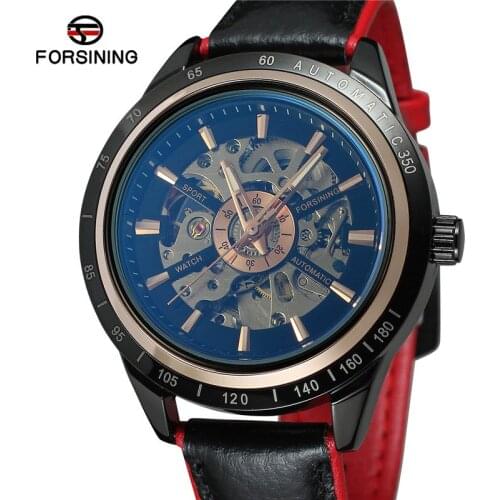 FORSINING Automatic Mechanical Men Wristwatch Military Army Sport Male Clock Top Brand Luxury Skeleton Waterproof Man Watch 007