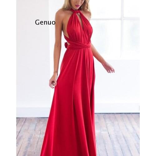 Sexy Women Multiway Wrap Convertible Boho Maxi Club Red Dress Bandage Long Dress Party Bridesmaids Infinity Robe Longue Femme