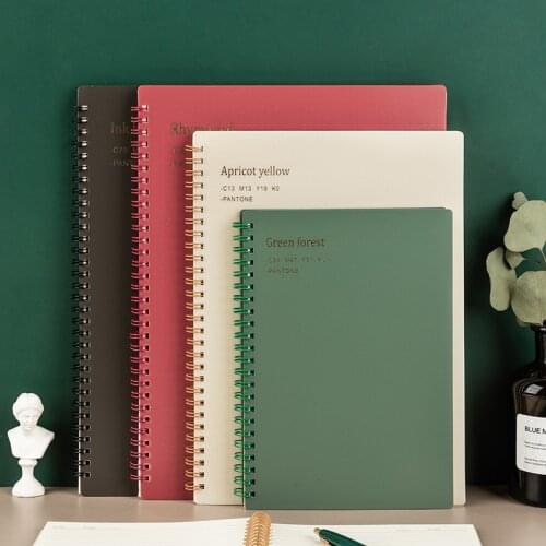 SKYSONIC A5/B5/A4 Classical PP Coil Line Spiral Notebook Journals Morandi Basic Diary Weekly Planner Book School Stationery