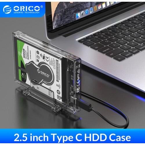 ORICO 2.5" HDD SSD 5Gbps/10Gbps USB3.1 Gen2 Type-C Hard Drive Enclosure for Hard Driver Disk 4TB External Enclosure Case