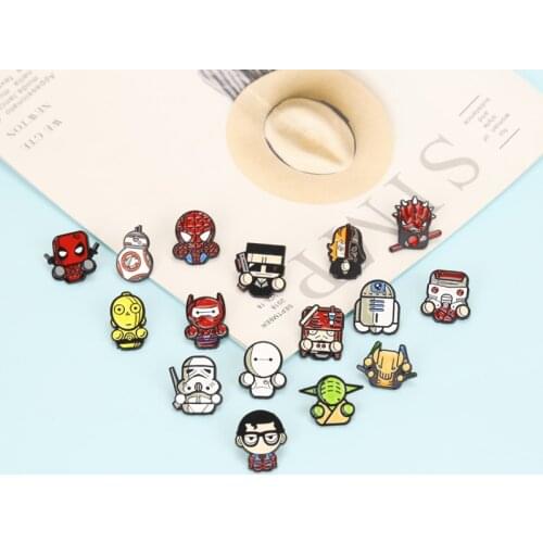 Disney Marvel Legends Avengers Fashion Jewelry Collar Badge q Version Cartoon Character Brooch Film Peripheral Pin Wholesale
