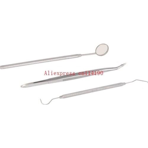 Brand new Stainless Steel Dental Guide Mirror Probe Plier Tweezers Teeth Tooth Clean Equipment Kit Dentist Cleaning Tools