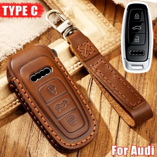 New Arrival For Audi Key Cover Case Protector For Audi A6 A5 Q7 S4 S5 A4 B9 Q7 A4L 4m TT TTS Car Key Cover Holder Shell Skin