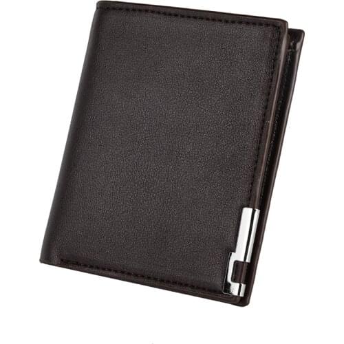 Hot-selling mens wallet short iron side wallet business casual wallet multi-card multi-function wallet