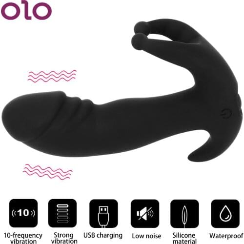OLO Vibrator Butt Plug Anal Plug Prostate 10 Speed Massager Sex Toys for Women Men Masturbation G Spot Climax USB Charging