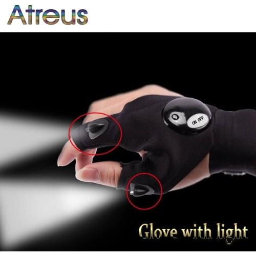 Atreus Glove LED Flashlight Nighttime Repair Rescue Tool For BMW E90 F30 F10 Audi A3 A6 C5 C6 Opel Insignia Alfa Romeo Ssangyong