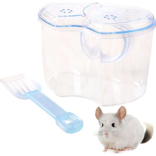 Plastic Sand House Sauna Toilet Bathtub With Scoop For Chinchilla Small Animals Hamster Small Pet Bathroom Bath Pet Supplies