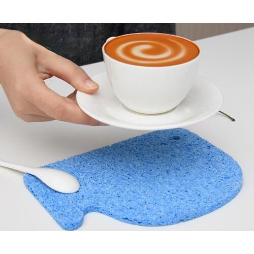 Blue Whale Coasters Absorb Water Clean Sponges Wipe Multifunctional Fiber Insulation Scald-proof Glass Coasters Cup Accessories