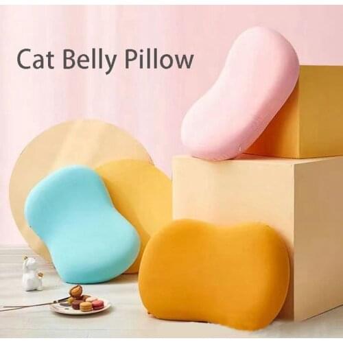 Cat Belly Pillow Creative Protect Cervical Spine Slow Rebound Memory Foam Deep Sleep Pressure Relief Neck Pillow INS Recommend