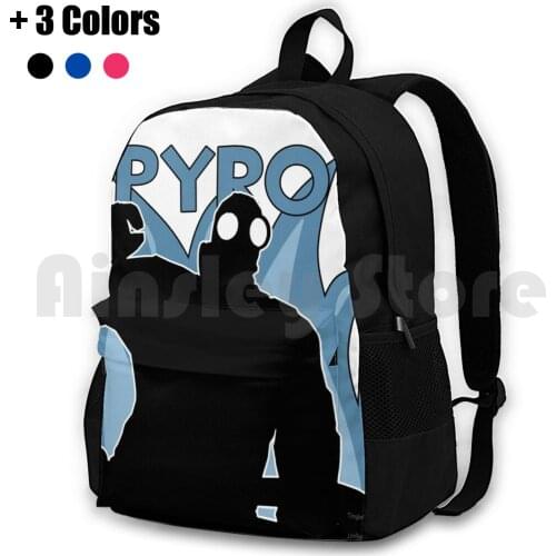 Blu Pyro-Team Fortress 2 Outdoor Hiking Backpack Riding Climbing Sports Bag Tf2 Pyro Fire Team Fortress 2 Tf2 Blu Red Blue