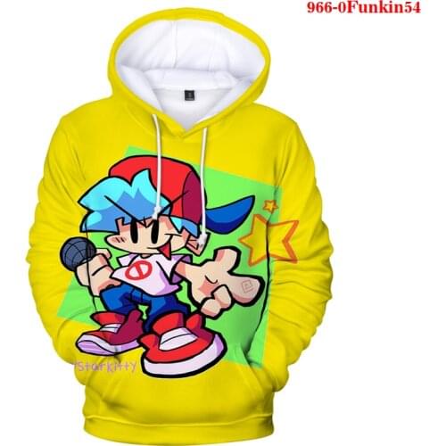 Friday Night Funkin Pocket Hoodies Sweatshirts Streetwear for Teenager Boys Mens Hip Hop Casual Pullover Hooded Male Tops