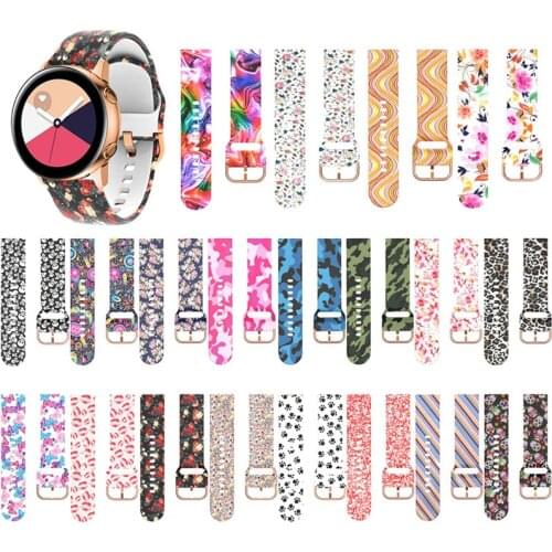 20mm 22mm Color graffiti pattern strap For Samsung Galaxy Watch Active 2 40mm Galaxy Watch 3 42mm 46mm Bracelet For huawei GT 2e