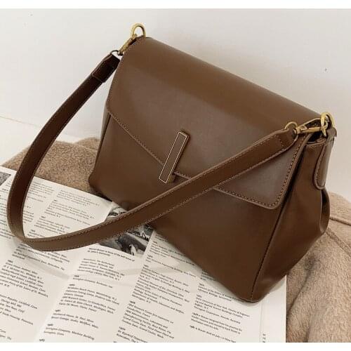 Luxury Brand Womens Handbags Fashion Pu Leather Shoulder Bag Designer Famous Solid Color ladies Crossbody bags Two hand bags