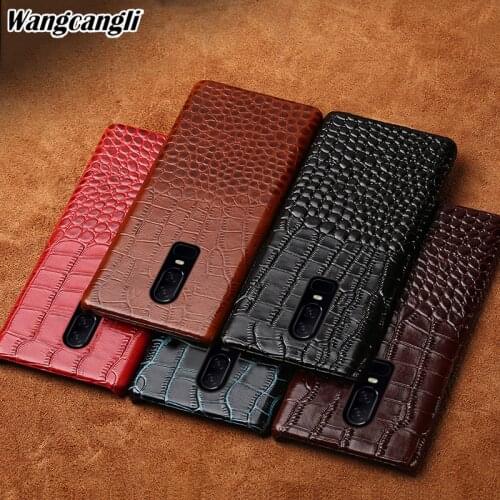Luxury New Crocodile pattern Half-Pack Phone Case for Oneplus 9 Genuine Leather Phone Case Thin Creative protection shell
