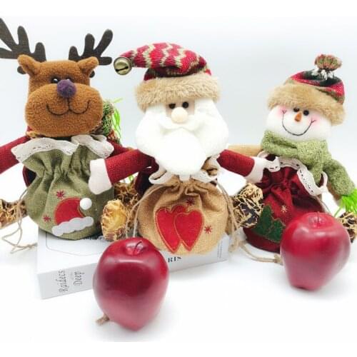 Christmas apple bag moose gift bag Christmas snowman candy bag Santa Claus gift bag christmas accessories christmas gift