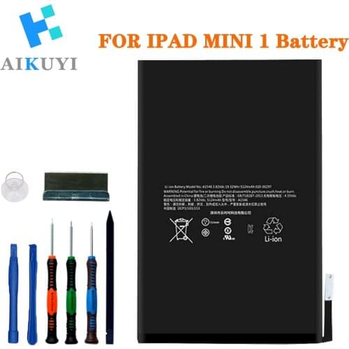 AIKUYI Replacement Battery for iPad Mini 1 A1432 A1454 A1455 Complete Repair Tools Kit 4440mAh