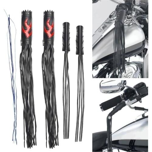 Universal Motorcycle Decoration Synthetic Leather Handlebar Tassel Fringe Grip Cover Lever Tassel Fringes Cover Decoration 1set