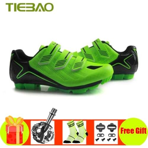 Tiebao Sapatilha Ciclismo Mtb Men Bicycle Riding SPD Pedals Mountain Bike Shoes Self-locking Outdoor Superstar Mtb Sneakers