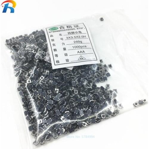 1000pcs/lot for 3*4*2mm 2H Microswitch Tactile Button Switch Car Key Switch Button For Honda Flip Remote key M142 3x4x2mm SOP4