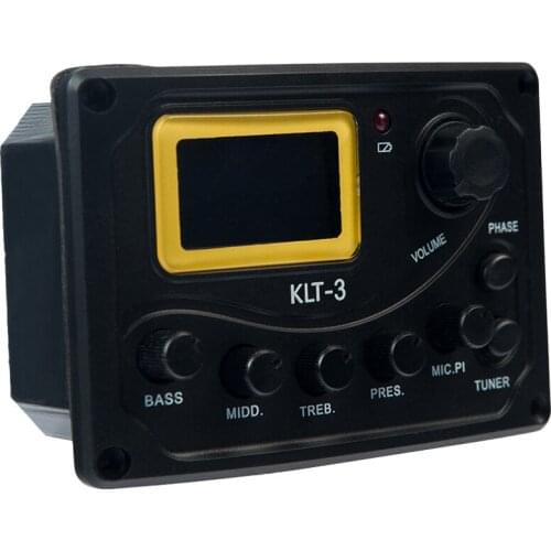 4 Band EQ Equalizer Acoustic Guitar Preamps Piezo Pickup Tuner with Micphone