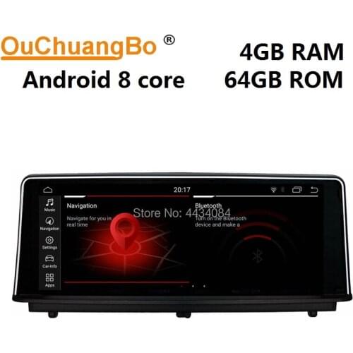 Ouchuangbo car radio gps stereo head units for 1 Series F20 F21 2 Series F23 Cabrio support 8 cores 4GB+64GB android 9.0 OS