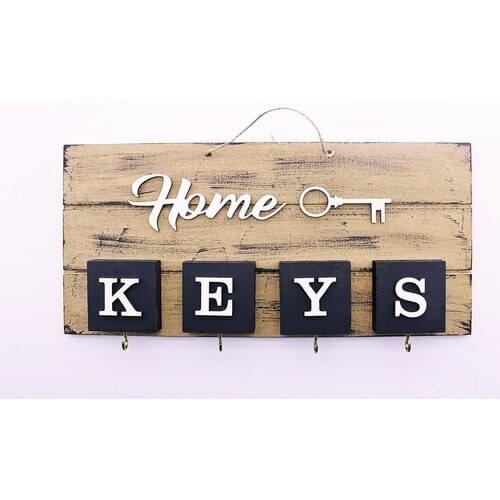 Deco Elite Home Wood Handmade Keychain, Robe Hook Tumbled Outdoor Coffee