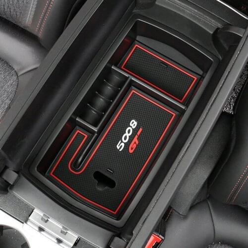 For Peugeot 5008 2017 2018 Car Center Console Armrest Storage Box Interior Decoration Glove Tray Container Organizer Holder