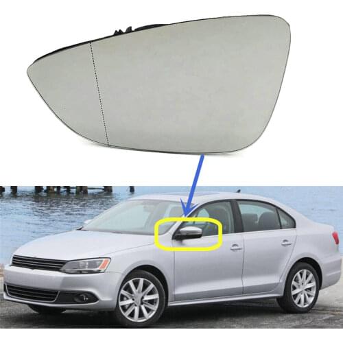 For VW Jetta 6 MK6 EU Model 2011 2012 2013 2014 2015 2016 2017 Car Door Side Heated Wing Mirror Glass Left Driver Side