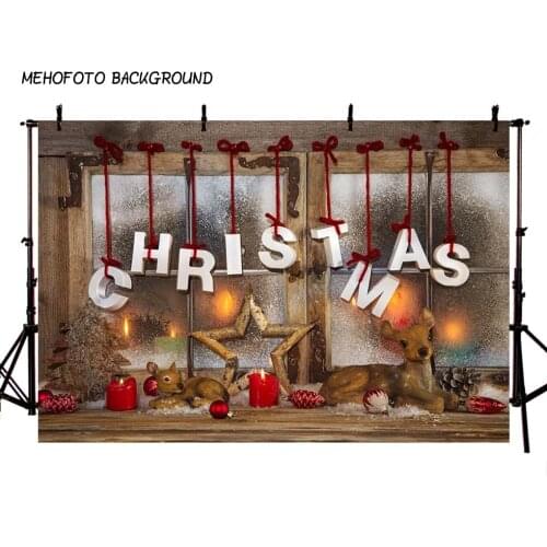 Photography Backdrops Christmas Background Fireplace Tree Winter Snow Window Interior Baby Birthday Background For Photo Studio