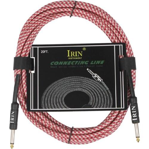 6.35mm Guitar Bass Jack Audio Cable Noise Free 6 Meters Guitarra Cables Pure Copper Wire Cord for Musical Instrument Accessories