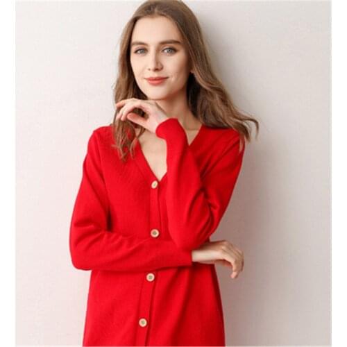 Korean Fashion 2020 spring autumn long cardigan womens sweater knit jacket buttoned outside wearing female cardigans PZ3484