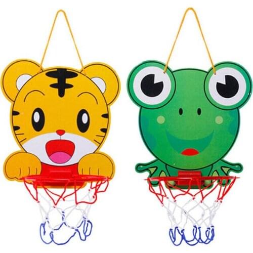 Indoor Adjustable Hanging Basketball Netball Hoop Portable Plastic Mini Basketball Box with Ball Children Kids Game