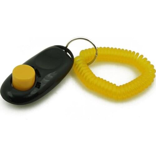 3PCS Dog Pet Click Clicker Training Obedience Agility Trainer Aid Wrist Strap