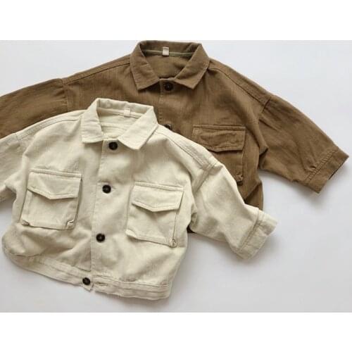 Korean Japan Style Baby Boys Girls Jacket Children Clothing Autumn Baby Boy Girl Long Sleeve Coat Kids Cardigan Coat