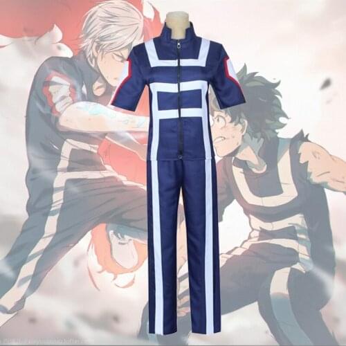 Anime My Hero Academy Costumes Boku No Hero Academia Gym Suit Todoroki Shouto Cosplay Costume Sport Suit for Man Woman Anime Cos