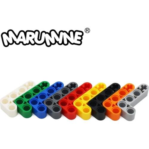 Marumine Technic ang Liftarm 32140 beam 4x2 90 deg Thick Holes Studless Beam Model Crane MOC Bricks Accessories Building Blocks