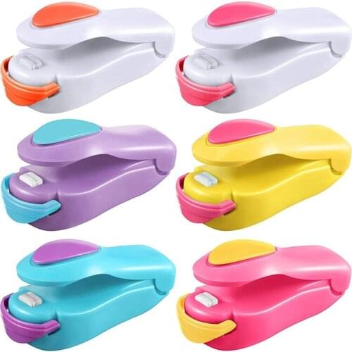 Mini Heat Sealing Machine Portable Handheld Heat Bag Sealer Bag Sealer for Plastic Bags Food Saver Storage Supplies