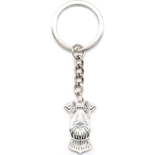 Fashion Lovers Alloy Pet Shaped Key Chains Hot Sale Airedale Terrier Dog Key Chains