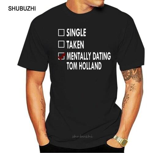 Tom Holland T Shirt Dating Tom Holland T Shirt Basic Short Sleeves Tee Shirt Plus Size Male 100 Percent Cotton Awesome Tshirt